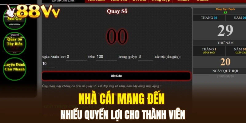 Nhà cái mang đến nhiều quyền lợi cho thành viên
